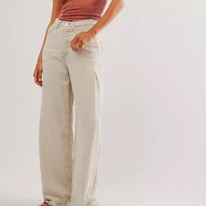 Free People We The Free Old West Slouchy Jeans Mushroom